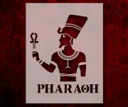 Ancient Egyptian God Pharaoh Stencil Reusable 8.5 x 11 Inches for Painting