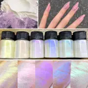 ✽ Nail Powder Glitter Magic Dust Ice Muscle Aurora Holographic Laser Manicu