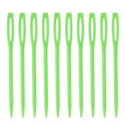 150pcs Plastic Sewing Needles, 7cm Large Eye Blunt Learning Needles, Green