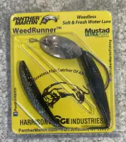 Panther Martin Weed Runner Weedless Spinner Size15 Black Ice Gold Silver Blade