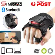 SIMSCAN 2D Bluetooth Barcode Scanner Wearable Glove Wireless Reader Phone PC AU
