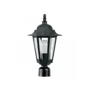 Croydon Hexagon Post Top Lantern E27 in Black Superlux Lighting - DUP7030-BL