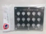 Capital Coin Holder #420C U.S. Proof Roosevelt Dimes 1950-1964 Black Display
