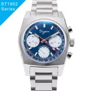 Seagull Sugess ST1902 Panda 37mm Blue-W Chronograph Domed Sapphire 2 Straps 1963
