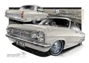 Holden Classic HR PREMIER CLINTON SAND A3 FRAMED PRINT (HC509)