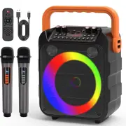 Karaoke Machine for Kids & Adults,Portable Home Karaoke System with 2 Wireless M