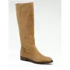 YSL Yves Saint Laurent CHYC Suede Knee High Flat Boots Tobacco Brown 37 EU 7 US