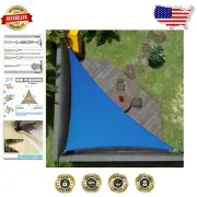 10' x 18' Blue Triangle Shade Sail - Blocks 95% UV Rays Effortlessly