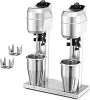 Electric Milk Shaker Machine Milkshake Maker With 34 Oz Mixing Cup Drink Mixer Milkshake Mixer Smoothie Maker Blender For Frappe Protein Shakes Cocktails Ice Cream(Double head)