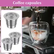 1/2 Pcs Reusable Coffee Pod Stainless Steel Coffee Filter Refillable~Coffee~Pods