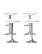 [Artiss] Faux Leather Bar Stools x4 in White