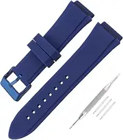 [unilabo] Rubber Watch Band Compatible for Guess W0040G7 W0247G3 W0040G3 45mm Silicone Strap Replacement for men and women wirst watchband