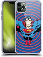 Head Case Designs Officially Licensed Superman DC Comics Circles Vintage Fashion Gel Case [Military Grade Protection] Compatible with Apple iPhone 11 Pro Max