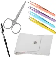 Beaupretty 6pcs Eyebrow Shaping Tweezers Beauty Trimming Tool Kit for Home Salon Durable Comfortable Grip for Precise Eyebrow Grooming Hair Removal