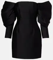 [Solace London] Solace London Freja satin minidress UK 16 black