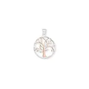 Sterling Silver Two Tone Tree Of Life Pendant
