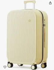 mixi 26 Inch Large Checked Luggage PC Hardshell Suitcase, Wheels, Lark Yellow