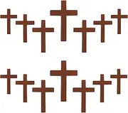 100 Pieces Wooden Cross, 1.2x1.75 in Small Crosses for Crafts, Pocket Crosses in Bulk, Mini Cross With Small Hole, Pendant for Crafting Projects, Party Decorations