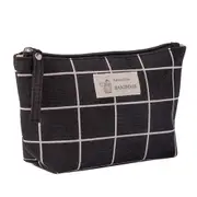 2 Pcs Multifunctional Canvas Makeup Bags Travel Lady Storage Bag Ladies Wash Bag Fabric Zipper Coin Purse Cosmetic Storage Bag