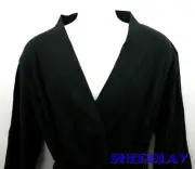 U2SKIIN Mens Cotton Robe Lightweight Knit Bathrobe Black Sz Medium (8-12) Unisex