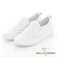 在飛比找momo購物網優惠-【CUMAR】排鑽鏤空休閒鞋(白色)