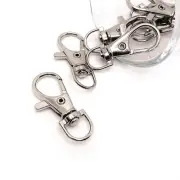 Antique Silver Swivel Lobster Clasps Lanyard Clips, 15x37 mm - US Seller