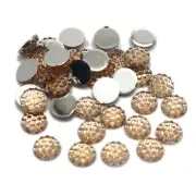 500 Champagne Acrylic Round Flatback Dotted Rhinestone Gem beads 6mm
