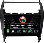 6GB+128GB Built in DAB+/4G/HDMI/Carplay/DSP/GPS Android 14 for Toyota Camry 2012-2017 GPS Navigation Head Unit SWC Camera Mic WiFi FM AM AUX 10inch IPS Touch