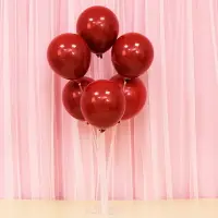 在飛比找樂天市場購物網優惠-婚慶結婚裝飾桌擺氣球宴會生日宴party餐桌擺設酒紅色氣球用