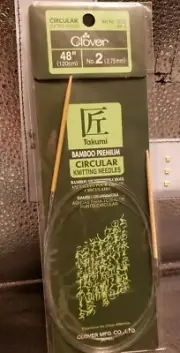 Clover Takumi Bamboo Premium Circular Knitting Needles 48 Inch No.2