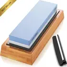 2-Side Premium Whetstone Knife Sharpener 1000/6000 Grit Waterstone Nonslip Base