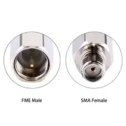 FME Male to SMA Female RF Gold Pin Silver Body Connector Adapter