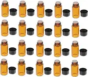 DECORNIJIA 50pcs Makeup Glass Bottles Leak Essential Oil Containers Portable Cosmetic Dispensers for Travel for Fragrances Perfumes and Liquids