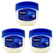 3x Vaseline 250ml Pure Petroleum Jelly Jar Hand/Face/Body Moisturiser Orginal