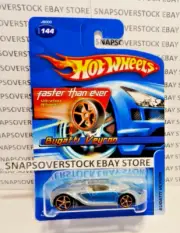 2006 HOT WHEELS GRAY/BLUE BUGATTI VEYRON FASTER THAN EVER, HW #144, NICE & VHTF