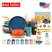 Stylish & Durable Wheat Straw Dinnerware Set for 8 - Perfect for Every Occasion