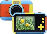 Kids Camera Toys, 32MP 1080P Video Kids Digital Camera with 2.4 Inch IPS Screen, Shockproof and Anti Drop Toddler Camera for Girls Boys, Birthday Gifts for Toddlers (Blue)