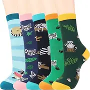 [Jeasona] Women's Cute Socks Dachshund Chicken Bee Hedgehog Panda Gifts for Women