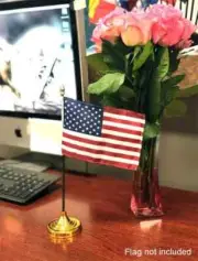 Gold Weighted Desktop Flag Holder Bases for 4x6in Stick Flags