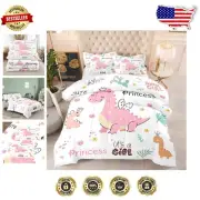Girls' Dinosaur Comforter Set - Twin Size Microfiber Bedding for All Seasons
