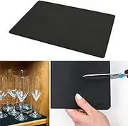 Silwy® Metal Mat Black in Leather Look for Storing Magnetic Harness, 36 x 27 cm, Can Be Cut to Size, Perfect for Caravanning and Boating