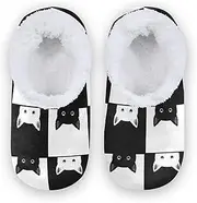 [Caihoyu] Slippers for Kids Girls Boys Coral Fleece Anti-Skid Sole Lightweight House Shoes Hotel Travel Bedroom Airplane Party
