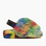 Women's UGG Fluff Yeah "Pride" Slide Rainbow (1131770-RBW)