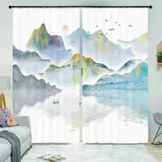 Colorful Bright Peak 3D Curtain Blockout Photo Printing Curtains Drape Fabric