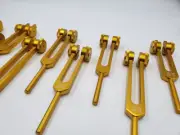 Gold Color Song of The Spine Tuning Fork 12 Set for Toning the Vertebrae