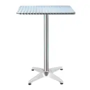 Bar Table Outdoor Furniture Adjustable Aluminium Pub Cafe Indoor Square Gardeon
