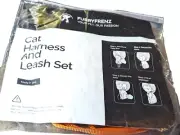 FurryFrenz Cat Harness and Leash set size small orange new