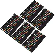 Vaguelly Guitar Fretboard Stickers 5 Pack Guitar Trainer Notes Self-adhesive Thin Clear Tone Easy Install No Glue