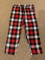 Bluenotes Mens Plaid Pajama Pants Lounge Pants Red Black White Size Large