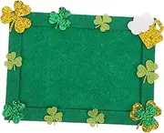 ULDIGI 1 Set St Patricks Leaf DIY Photo Frame Non Woven Fabric Irish Festival Decoration for Party Favors Classroom Crafts and Holiday Decor